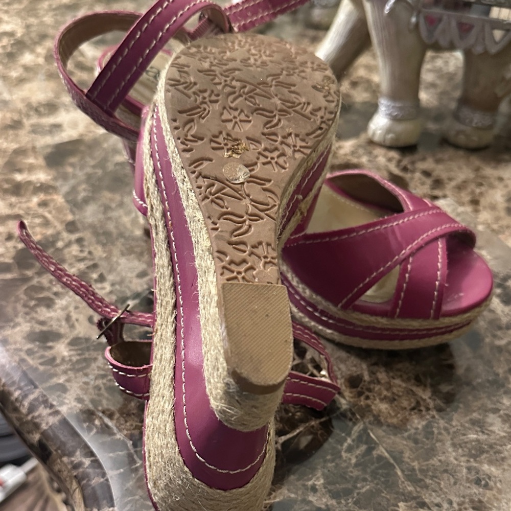 a.n.a Women's Fuchsia Wedge Sandals - Picture 5 of 5